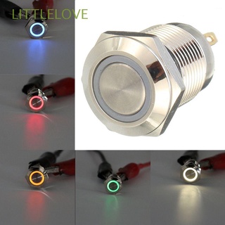 littlelove universal led encendido/de nuevo coche de aluminio botón interruptor de moda durable útil caliente símbolo/multicolor