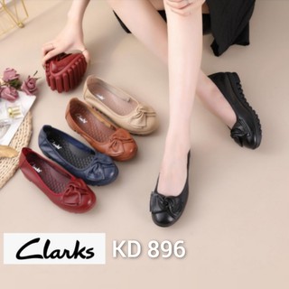 Kd 896 zapatos de mujer Clarks/Clarks Big Flower full cuero/zapatos de cuero