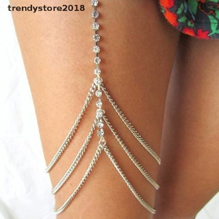 Trendystore2018 Sexy Women Crystal Thigh Leg Chain Jewelry Bikini Beach Harness Body Chain Gift MX (5)