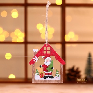 Lindo mini Ornamentos De madera De colores Para decoración De fiesta De navidad/jardín De niños (5)