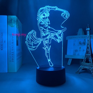 Anime 3d Lamp Attack on Titan Levi Ackerman for Bedroom Decoration Light Kids Gift Attack on Titan LED Night Light Levi-TT