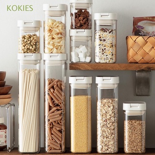 KOKIES de Alimentos Caja de|Comida de ocio Frasco de frescura Tarro de Alimentos Fideos Cereales Cereal Nueces Cocina Abrelatas Contenedor de Alimentos