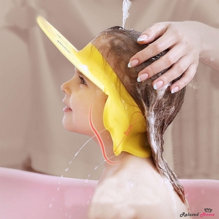 RH-Baby sombrero de ducha 3D de dibujos animados forma de pato ajustable impermeable protección de oído accesorio de baño