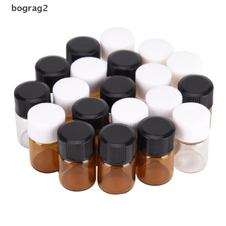 [bograg2] 5 botellas pequeñas de vidrio de laboratorio de 2 ml botellas transparentes con tapón de rosca mx66