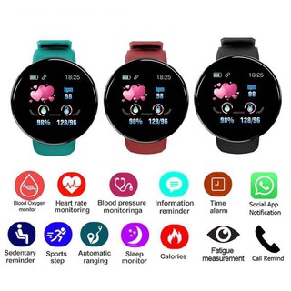 Reloj inteligente De promoción D18 Bluetooth deportivo con Monitor De presión arterial/ritmo cardíaco (6)