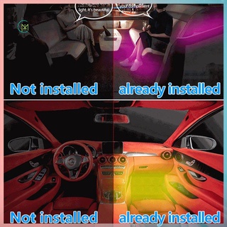 prometion coche atmósfera luz decorativa ied uno para cuatro versión usb resistente automóvil luz decorativa (9)