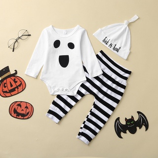 [*dos Veces*-] conjunto de Halloween para bebé/niña/niña/niña/conjunto de Halloween/Tops/pantalones de rayas