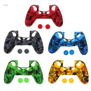 lucky Protective Cover Silicone Case Skin Joystick Thumb Stick Grips Anti-Slip Cap Dustproof Game Accessories for Sony PlayStation PS4 SLIM PRO Controller