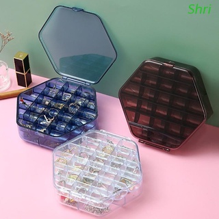 Shri separador De doble capa De Acrílico Transparente caja De joyería contenedor De almacenamiento Organizador Para aretes collares anillos