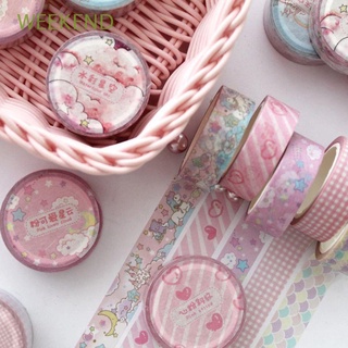 WEEKEND Kawaii Decorative Tape Colorful Handbook Tape Masking Tape Gift Office Supply DIY Scrapbooking Students Stationery Tape Sticker School Supplies Adhesive Tape