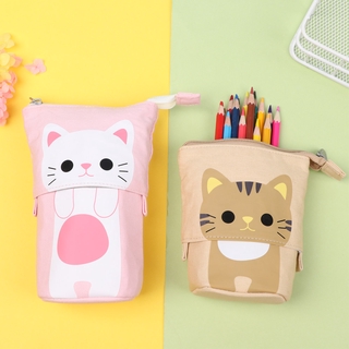 SUPPOR1 Fashion Cat estuche portátil con cremallera caja de almacenamiento Flexible bolsa de bolígrafo nuevo suministros escolares papelería gran capacidad bolsa de maquillaje (6)