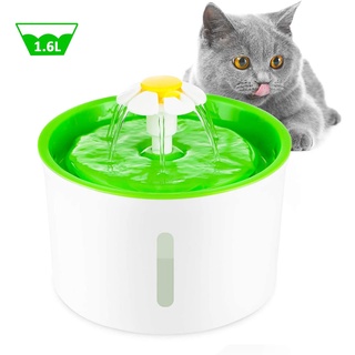 Dispensador de agua libre de BPA, fuente para agua para mascotas, 1.6L silenciosa fuente gato perro (5)