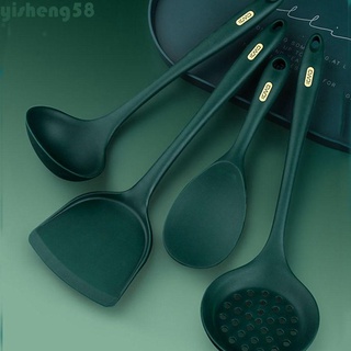 Yisheng utensilios de cocina utensilios de cocina utensilios de cocina espátula herramientas de cocina cuchara vajilla accesorios Gadgets silicona antiadherente cuchara de sopa