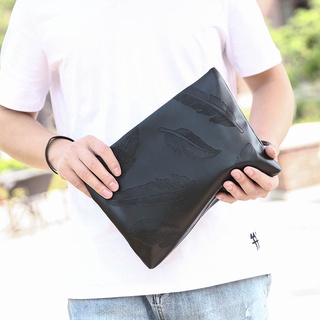 Bolso de mano para hombres jóvenes bolso de gran capacidad de estilo coreano Casual de cuero suave bolso de embrague bolso de moda sobre paquete bolso de hombre