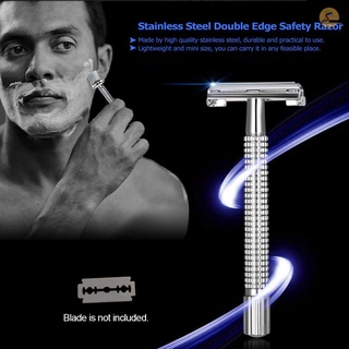 Maquinilla de afeitar de acero inoxidable de doble borde de seguridad tradicional de los hombres de doble borde de afeitar maquinilla de afeitar Manual (7)