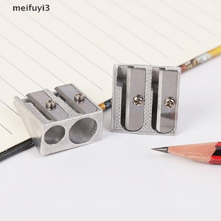 [meifuyi3] nuevo sacapuntas de metal confiable de doble agujero de dibujo sacapuntas mx567 (2)