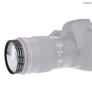 ✧ Andoer - juego de filtros de primer plano de Macro de 58 mm, +1 +2,4 +10, con bolsa para Nikon Canon Rebel T5i T4i EOS 1100D 650D 600D DSLRs