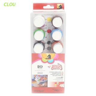 CLOU Acrylic Paint Set 12 Colors Art Supplies for Crafts Non Toxic Vibrant Colors