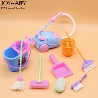Juego de herramientas de limpieza miniatura para fregona, diseño de cubo, para muñecas domésticas
