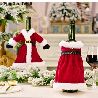 Fwmy Santa Claus botella de vino cubierta feliz navidad decoración regalo de navidad feliz año nuevo 2022 jalea