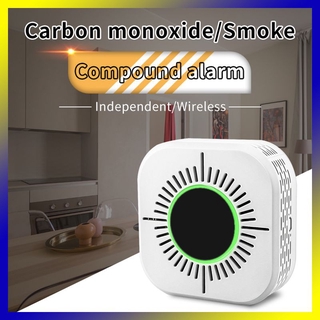 360° Smoke Detector &amp; Carbon Monoxide Sensors 2 in 1 Battery Operated CO Alarm with Light Flashing Sound Warning quotedeal