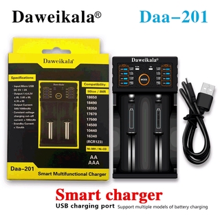 daweikala 18650 batería de litio 26650 smart usb dual cargador 5v2a entrada puede ser neutral