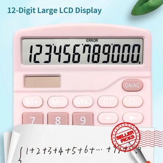12-bit solar-powered ordenador escritorio oficina calculadora emoji para estudiantes/mini calculadora f3i3