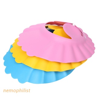 NEMOP 1pc Adjustable Baby Kids Shampoo Bath Bathing Shower Cap Hat Wash Hair Shield