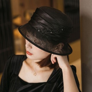Dongdong spot nuevo sombrero de copa pequeño francés sombrero de paja de verano sombrero de paja de verano para mujer sombrero de lino salvaje británico retro protector solar sombrero para el sol