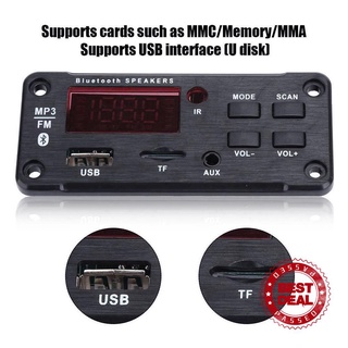 Placa decodificadora inalámbrica Bluetooth 5.0 MP3 WMA Audio TF Radio para coche módulo USB I4B2