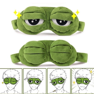 17km 3d rana ojo máscara lindo sad rana patrón de protección del sueño cubierta opaca gafas accesorios de salud