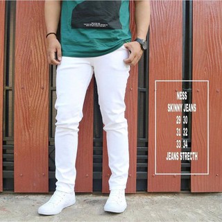 (jeans De hombre) pantalones vaqueros blancos/pantalones largos de los hombres/Jeans Skinny Jeans - 29