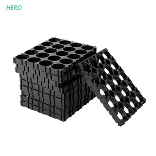 HERO 10x 18650 Battery 4x5 Cell Spacer Radiating Shell Pack Plastic Heat Holder Black