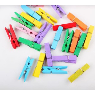Rg -colorido Mini clavijas de madera de papel fotográfico clavijas Clips para Clips de fotos de 35 mm