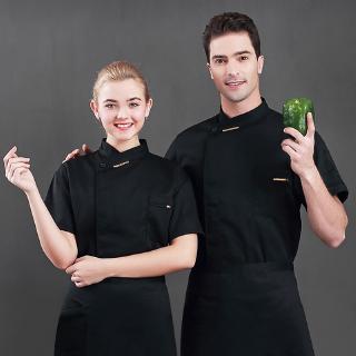 Hombres cocina restaurante Cook ropa de trabajo Chef uniforme camisa blanca doble botonadura Chef chamarra