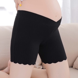 FEIGANG Casual pantalones cortos de maternidad mujeres embarazadas bragas de seguridad calzoncillos verano cómodo algodón transpirable embarazo pantalones cortos/Multicolor (9)