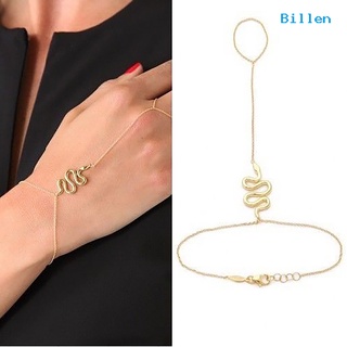 Billen - pulsera de esclavo para mujer, diseño de serpiente, ajustable, de aleación, para fiesta