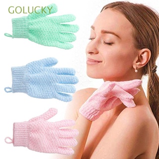 GOLUCKY Soft Dead Skin Removal Ducha Spa Exfoliante Rub De Dos Caras De Baño Guante De Peeling/Multicolor (1)