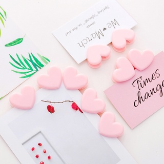 10 pzs Clip de papel rosa en forma de corazón/amor/decoración/Clip de fotos/papelería para estudiantes (2)