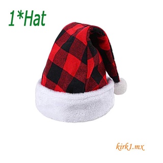 cj unisex bebé navidad sombrero rojo negro cuadros sombreros festiva decoraciones navidad