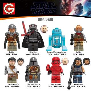 Star Wars Series Poe Dameron Sith Stormer Kara Dunn Raider Minifigures Building Blocks Compatible with Lego Toys