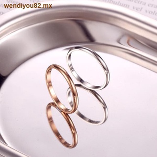 age youth club he junlin con anillo de oro rosa de 2 mm super fino anillo de cola pareja minimalista en personalidad