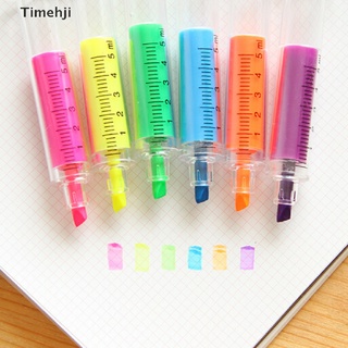 timehji 1pc aleatorio papelería fluorescente tubo de aguja marcador nite writer pluma mx