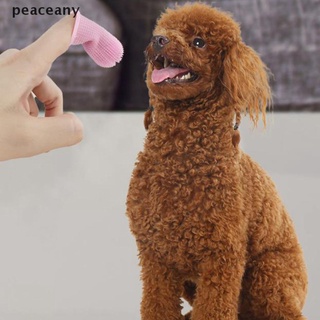 【peace】 Soft Finger Toothbrush Pet Dog Dental Cleaning Teeth Care Hygiene Brush Pets Cat .