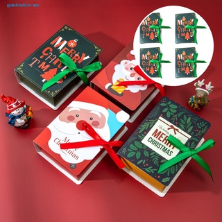 gankedis - caja de caramelos (4 estilos, color rojo, verde, feliz navidad, resistente para el hogar)