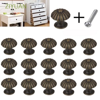 ZIYUAN 10 piezas Perilla de la puerta europeo Hardware de muebles Manilla para tirar moderno Aleación de zinc Vestidor Redondo Gabinete Clásico Manijas para cajones