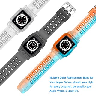 Apple Watch silicona TPU correa deportiva 6 5 4 3 goma transparente 38-40-42-44 mm adecuado para iwatch series SE t500 w26