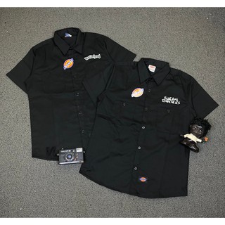 Suicida y MOTORHEAD negro PREMIUM auténtico dobladillo camisa DICKIES (1)