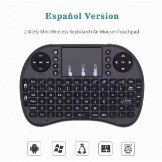 Mini teclado iluminado español para tv box smart tv