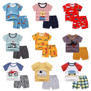 Cotton short-sleeve shirt and shorts set for 0-5 years old 2pcs/set
